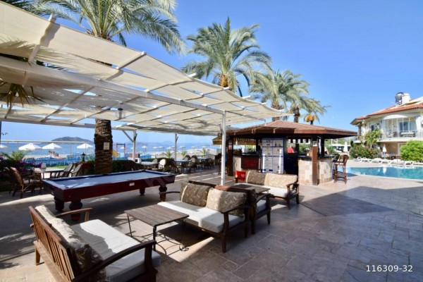 Fethiye de Çalış Plajına Denize Sıfır Kiralık 2+1